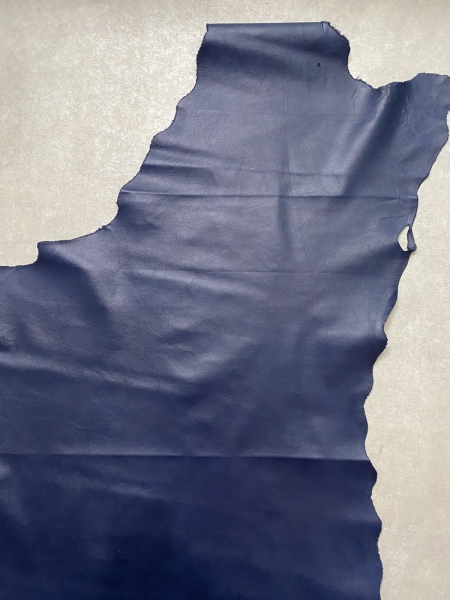 画像6: 牛革　クロームソフト　ネイビー　レザークラフト　 (6)