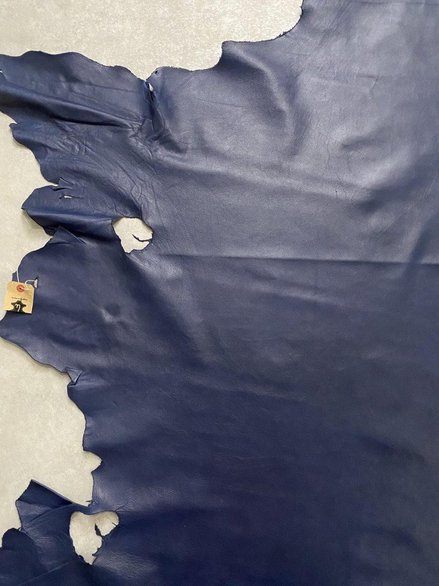 画像7: 牛革　クロームソフト　ネイビー　レザークラフト　 (7)