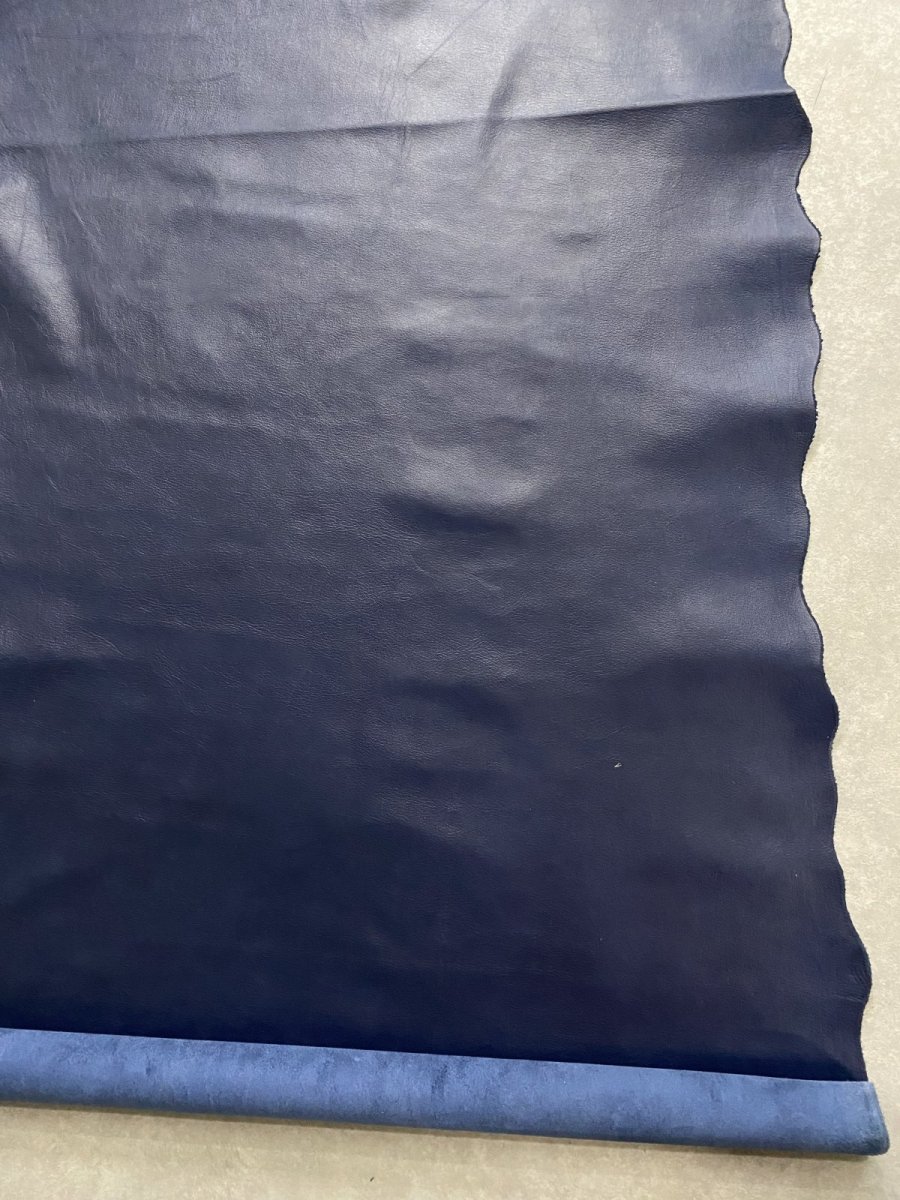 画像8: 牛革　クロームソフト　ネイビー　レザークラフト　 (8)