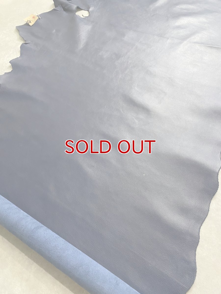 画像4: 牛革　クロームソフト　ネイビー　レザークラフト　 (4)