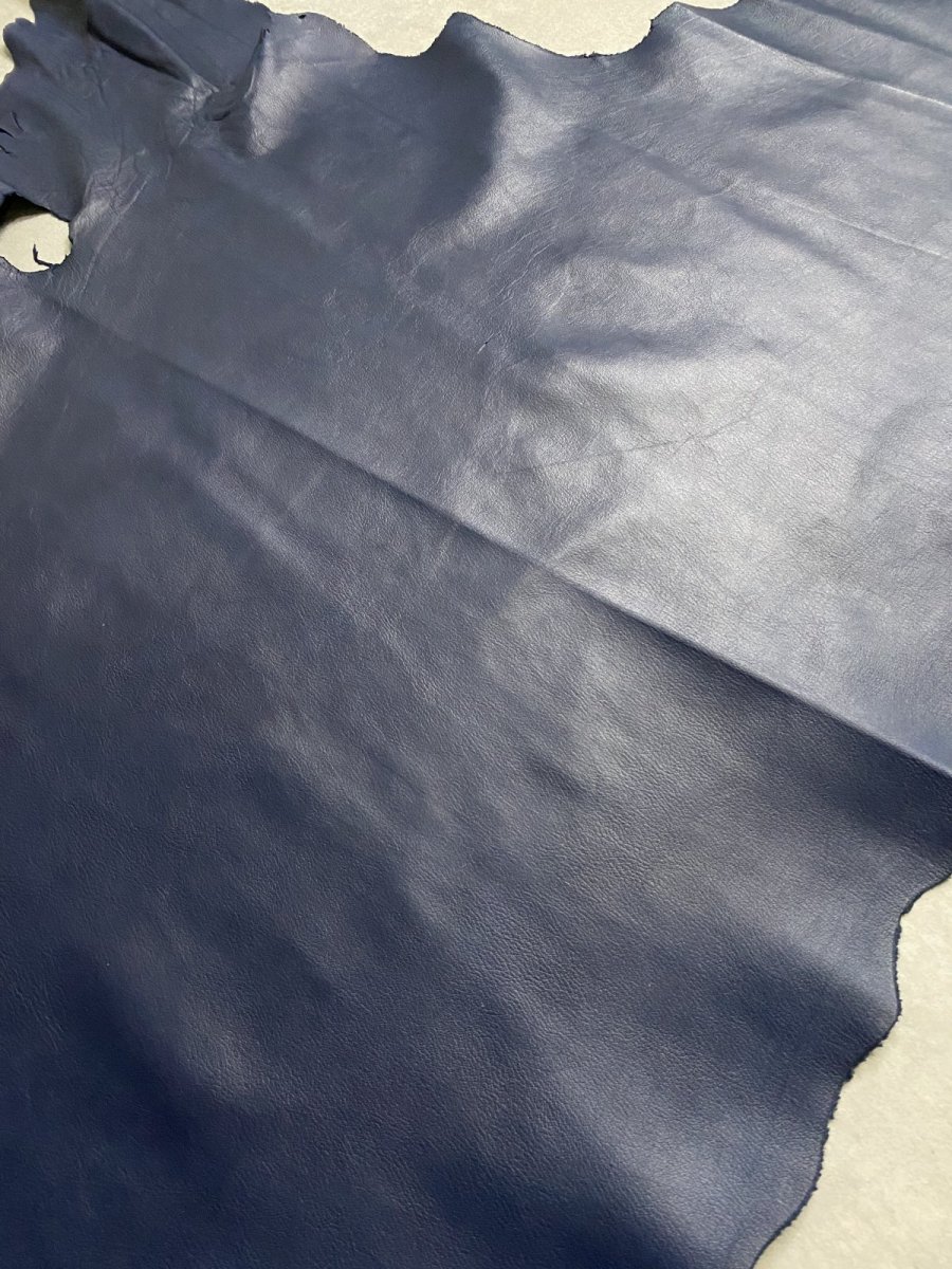 画像5: 牛革　クロームソフト　ネイビー　レザークラフト　 (5)