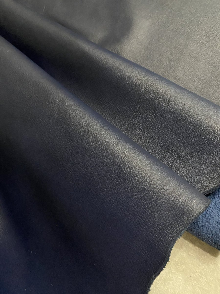 画像3: 牛革　クロームソフト　ネイビー　レザークラフト　 (3)