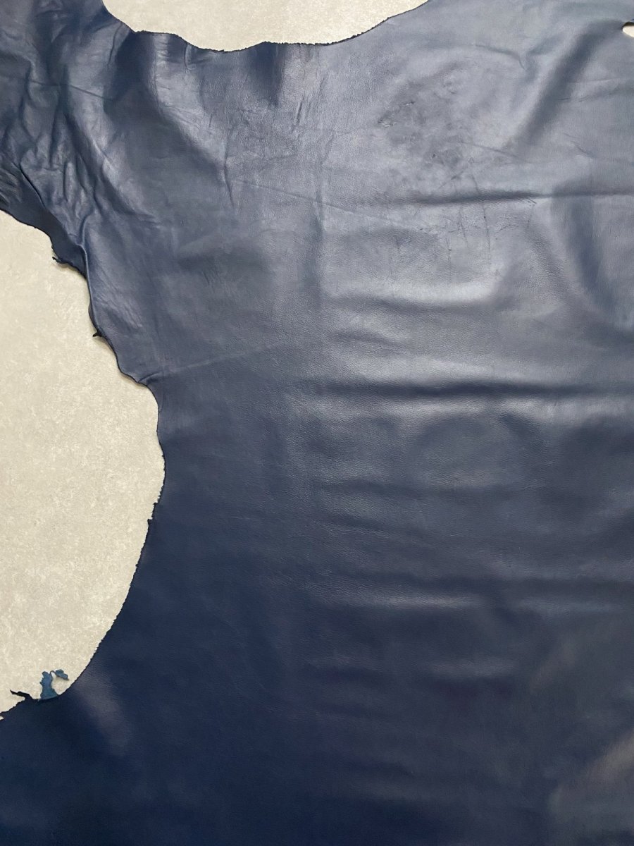 画像6: 牛革　クロームソフト　ネイビー　レザークラフト　 (6)