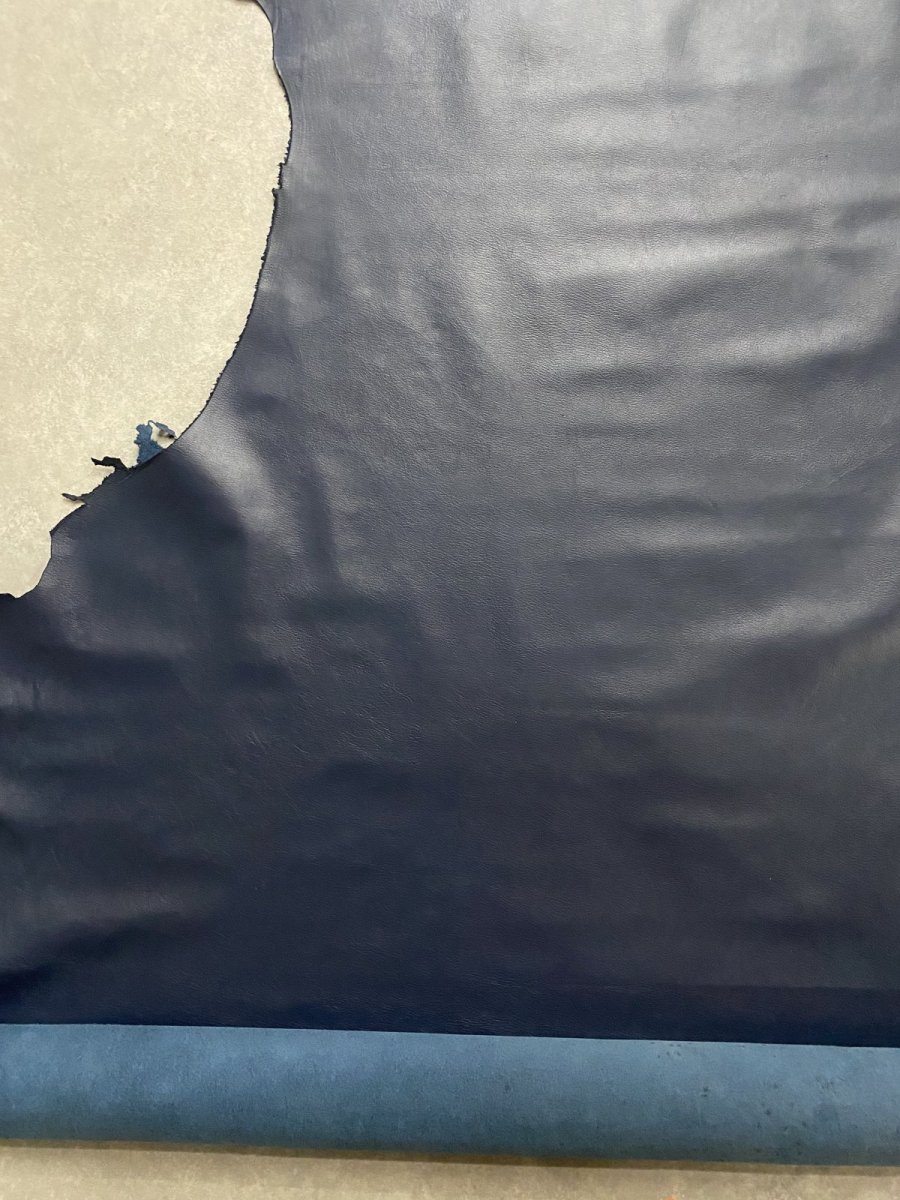 画像9: 牛革　クロームソフト　ネイビー　レザークラフト　 (9)