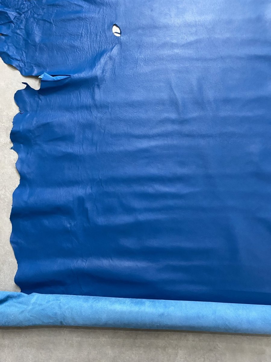 画像9: 牛革　クロームソフト　ブルー　レザークラフト　 (9)