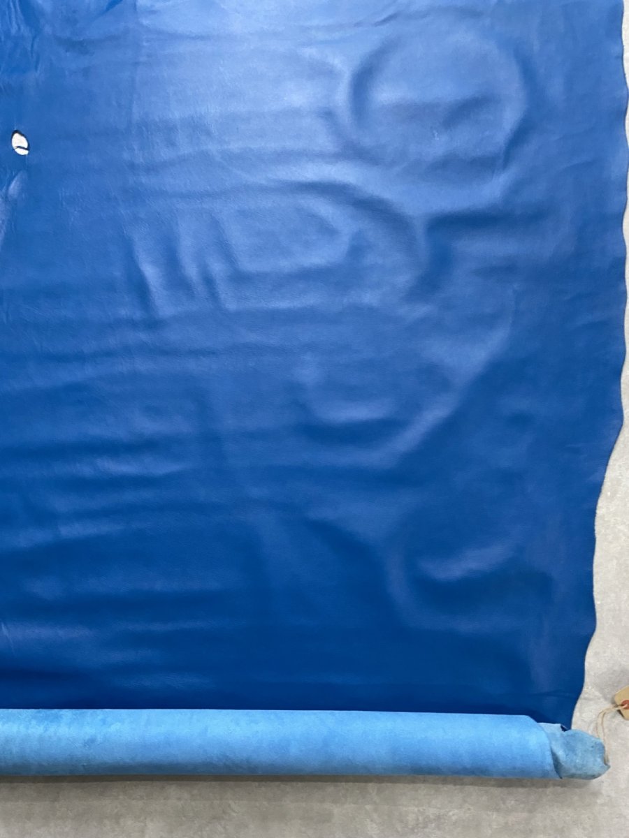 画像8: 牛革　クロームソフト　ブルー　レザークラフト　 (8)