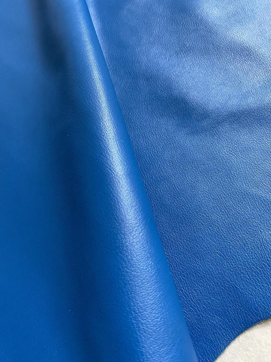 画像3: 牛革　クロームソフト　ブルー　レザークラフト　 (3)