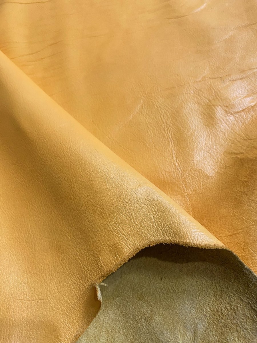 画像3: 牛革　クロームソフト　橙色　レザークラフト　 (3)