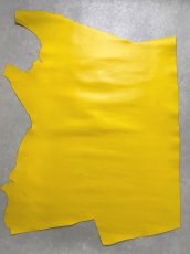 画像1: 牛革　スムース　イエロー　レザー (1)