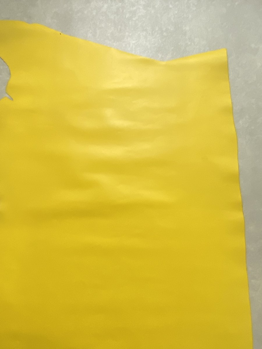 画像5: 牛革　スムース　イエロー　レザー (5)