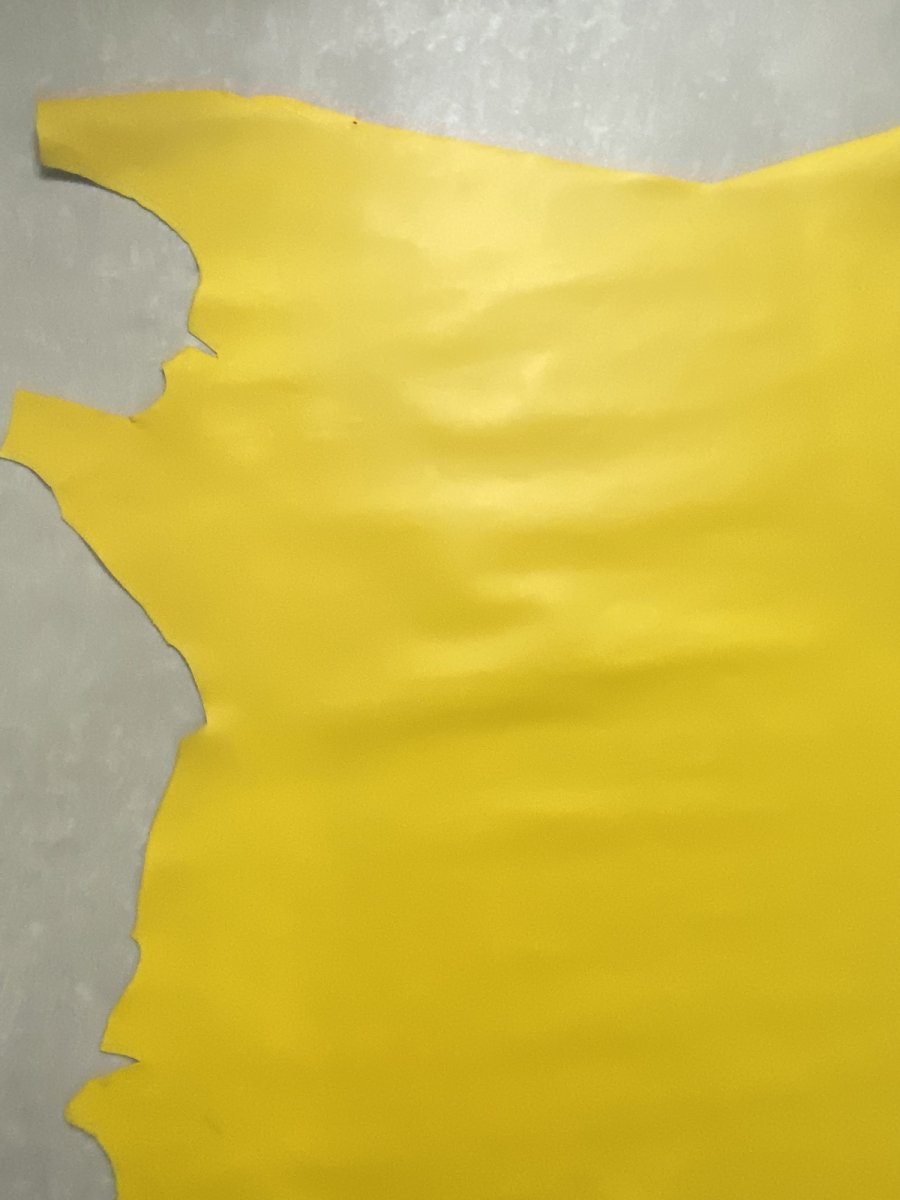 画像6: 牛革　スムース　イエロー　レザー (6)