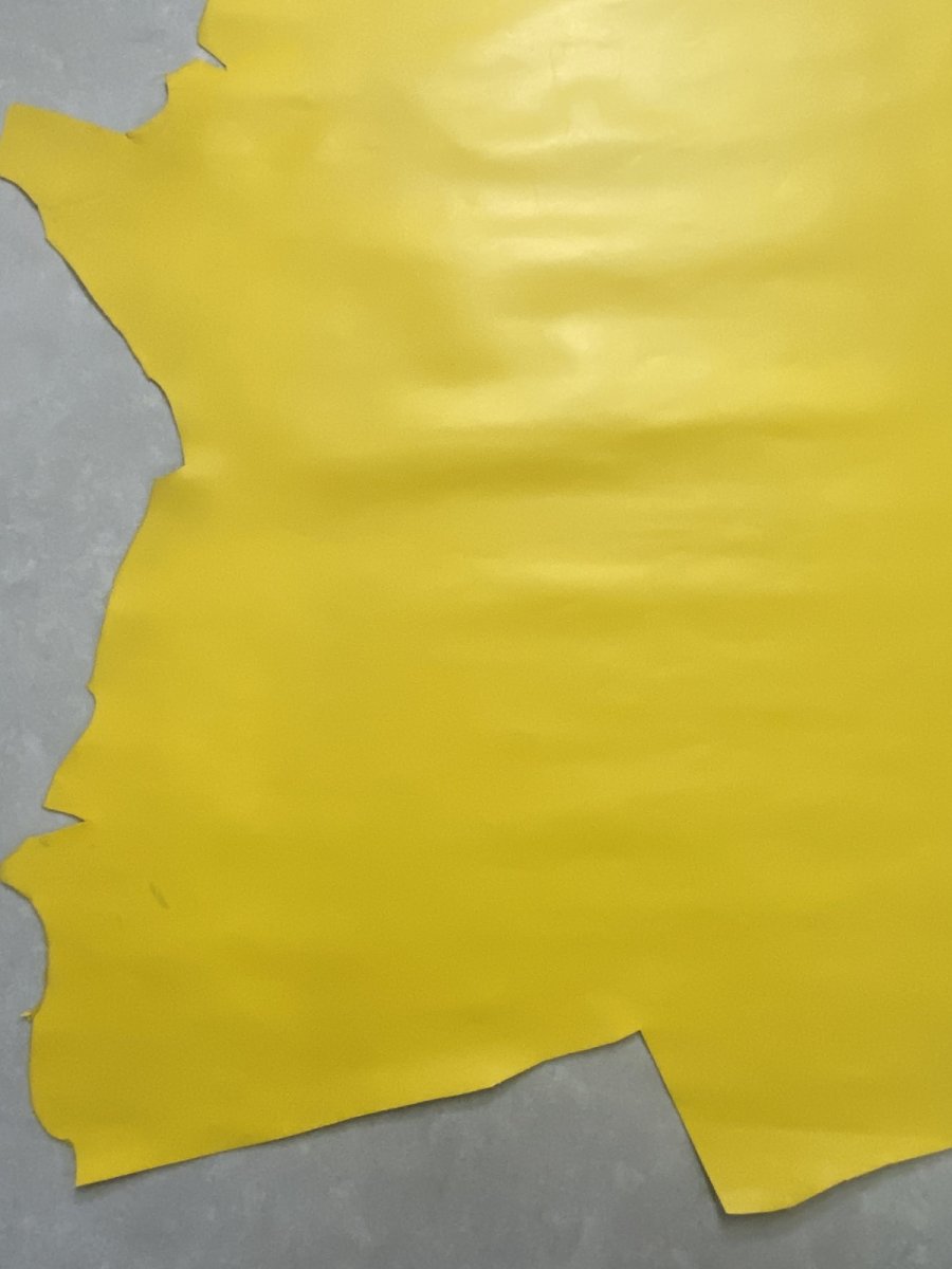 画像7: 牛革　スムース　イエロー　レザー (7)