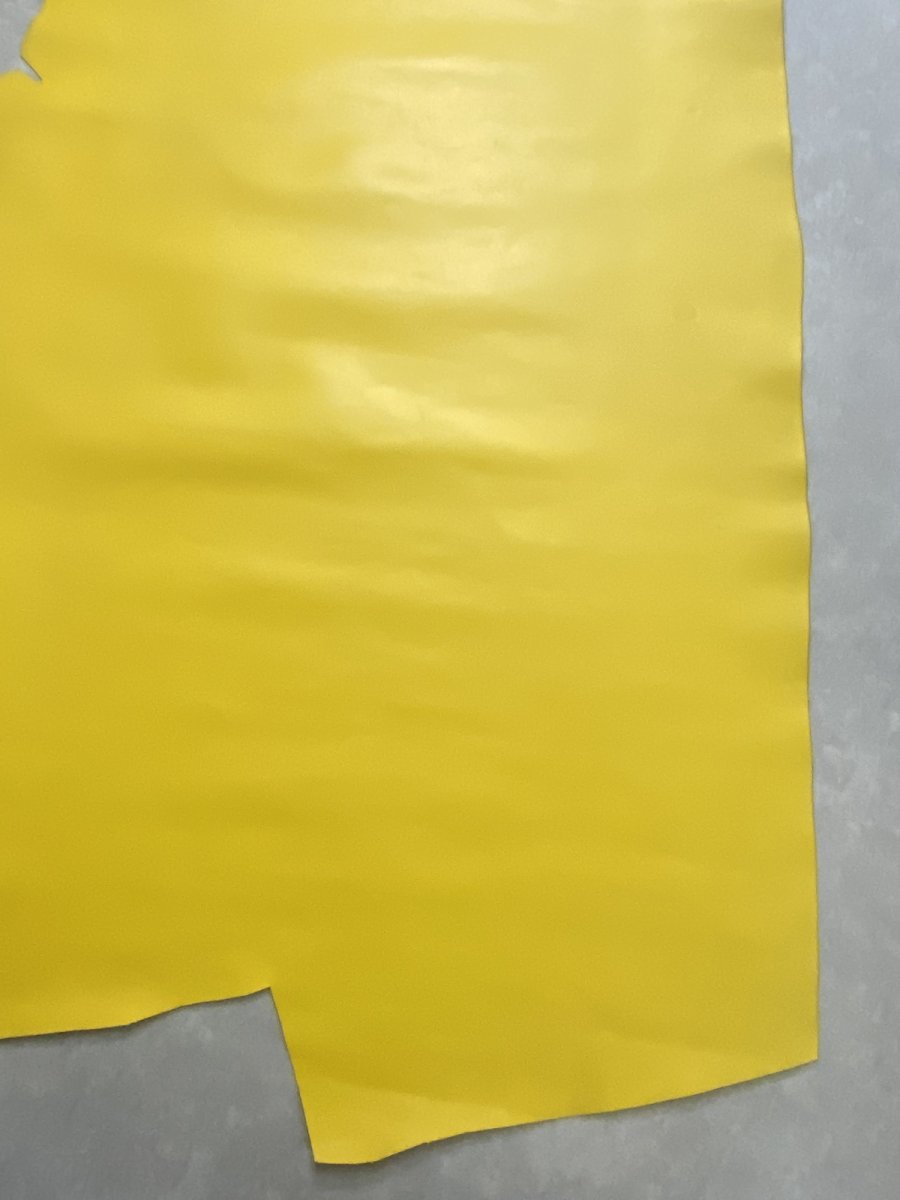 画像8: 牛革　スムース　イエロー　レザー (8)