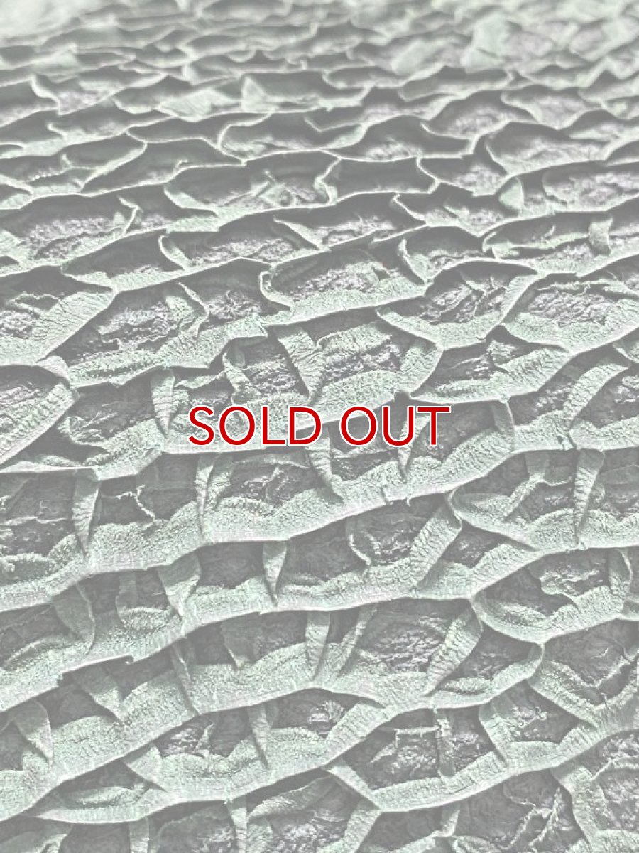 画像4: 牛革　ハチノス(牛の胃袋)　グリーン (4)