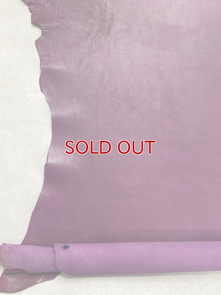 画像6: 牛革 オイルヌメ　パープル　レザー　レザークラフト (6)