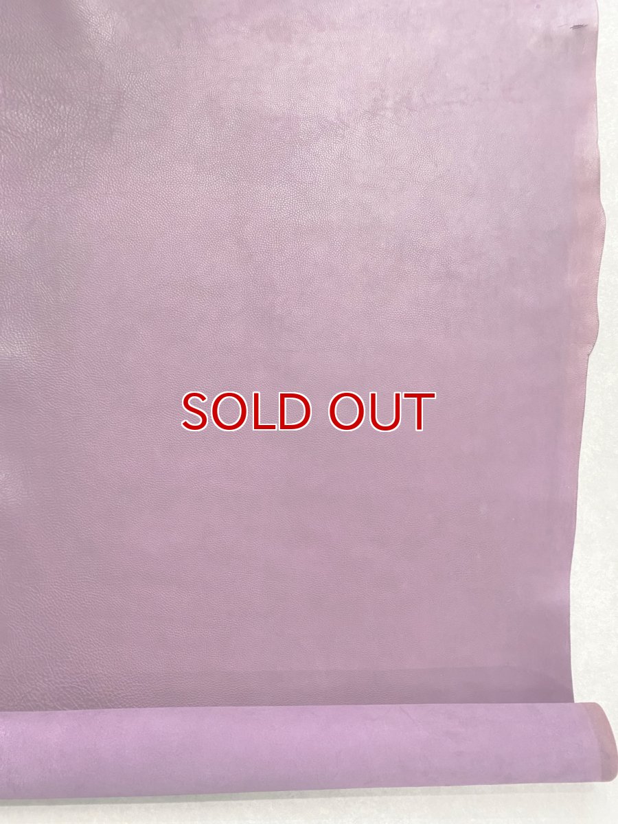 画像5: 牛革 オイルヌメ　パープル　レザー　レザークラフト (5)