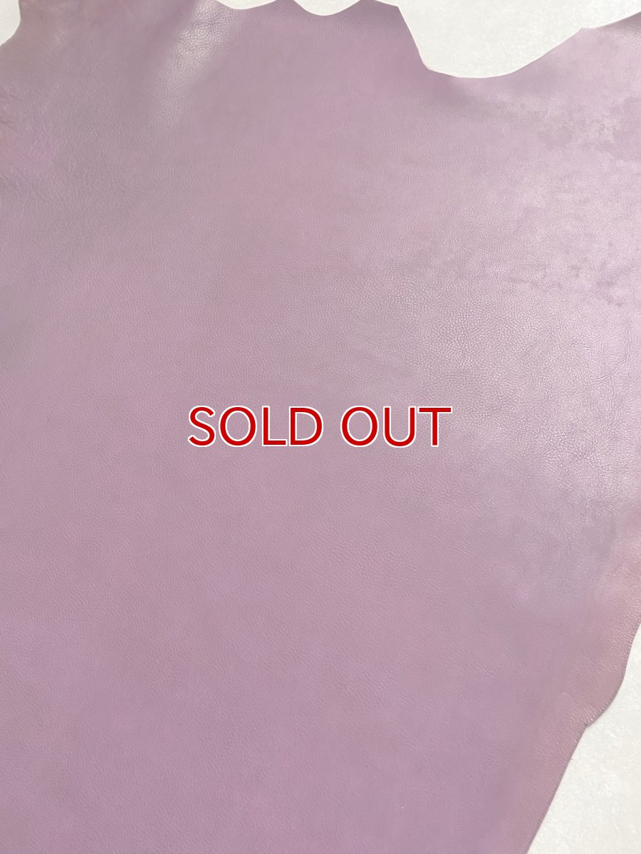 画像4: 牛革 オイルヌメ　パープル　レザー　レザークラフト (4)