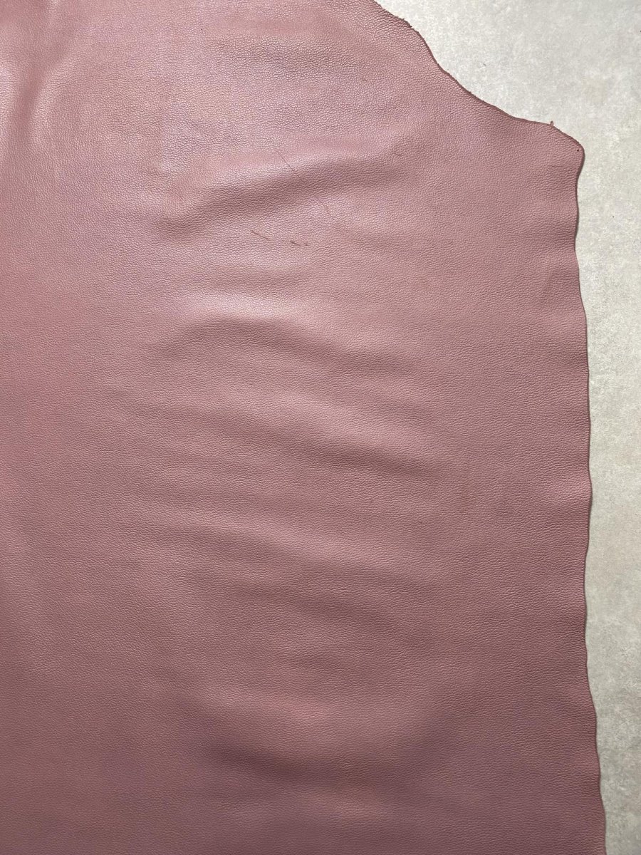 画像5: 牛革　シュリンク型押し　ピンク　レザークラフト (5)