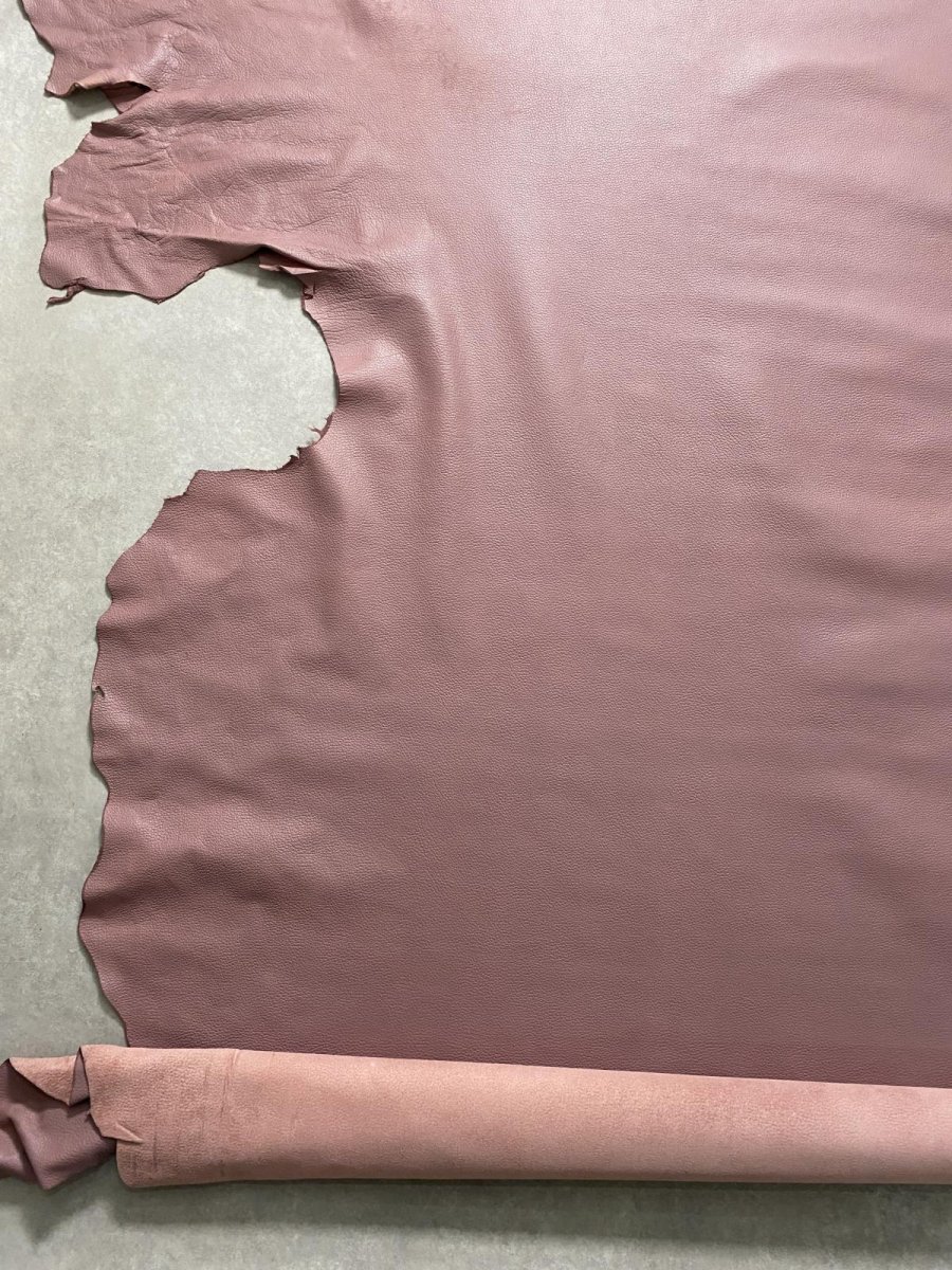 画像6: 牛革　シュリンク型押し　ピンク　レザークラフト (6)