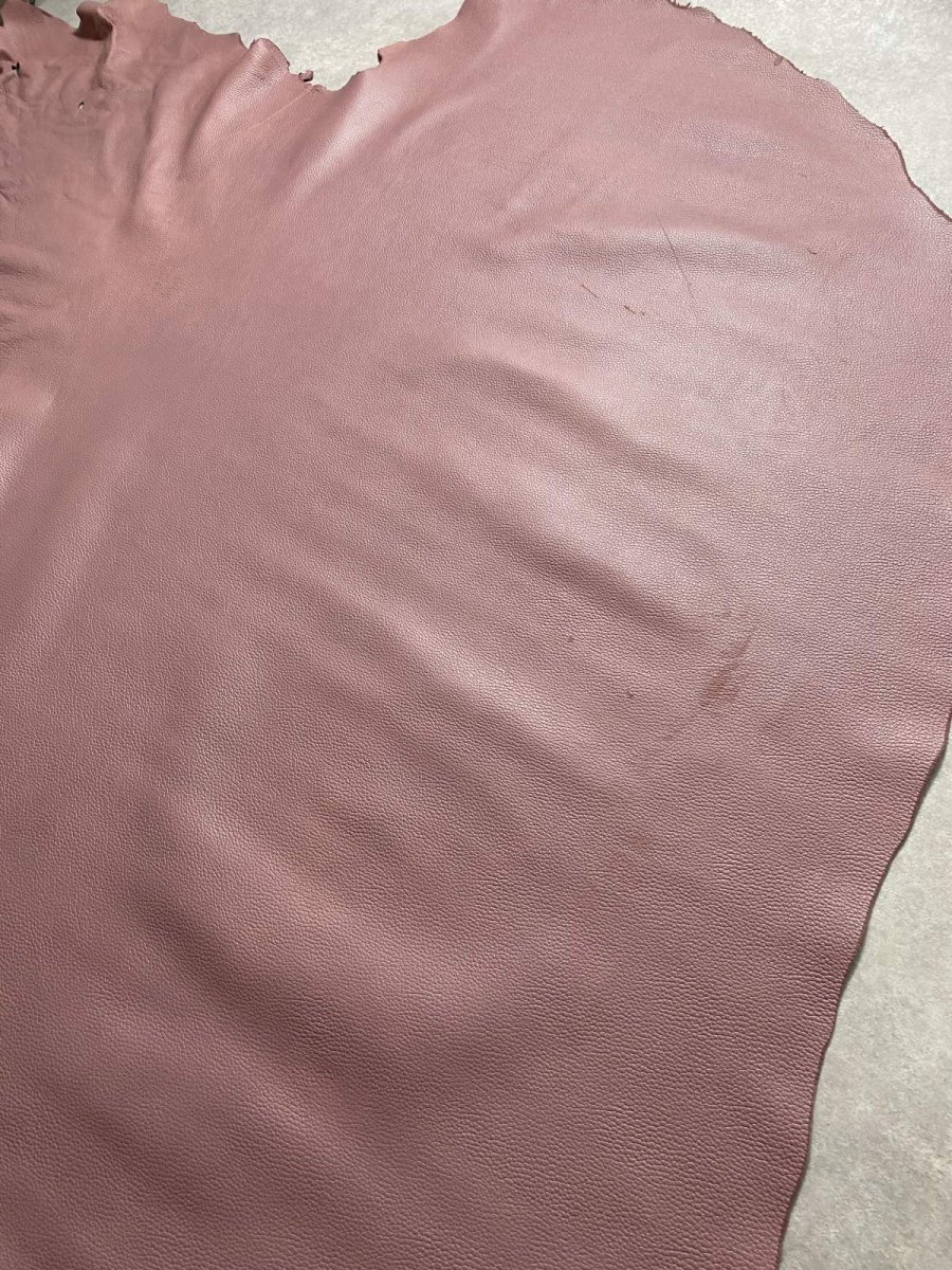 画像4: 牛革　シュリンク型押し　ピンク　レザークラフト (4)