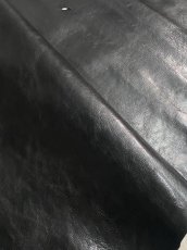 画像2: 牛革　バッファロー　ブラック　レザー (2)