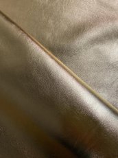 画像11: 牛革　LNスムース　箔貼り加工　白金　レザークラフト (11)
