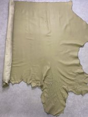 画像1: 牛革　クロームソフト　ウグイス　レザークラフト　 (1)
