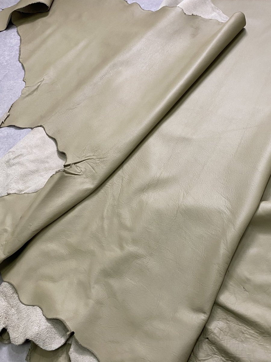 画像6: 牛革　クロームソフト　ウグイス　レザークラフト　 (6)