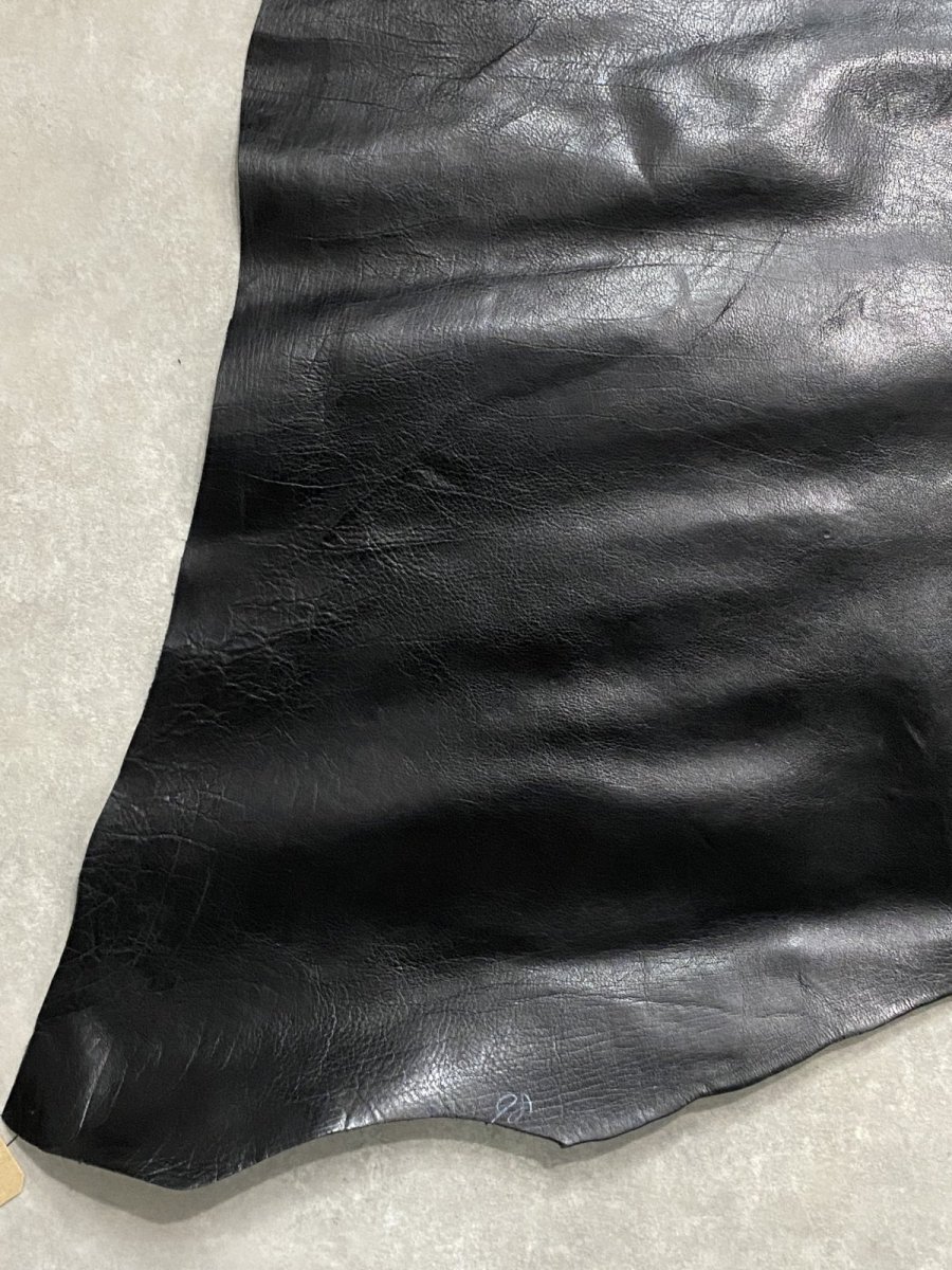 画像5: 牛革　バッファロー　ブラック　レザー (5)
