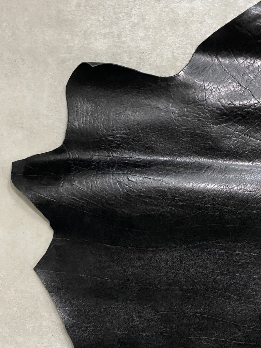 画像3: 牛革　バッファロー　ブラック　レザー (3)