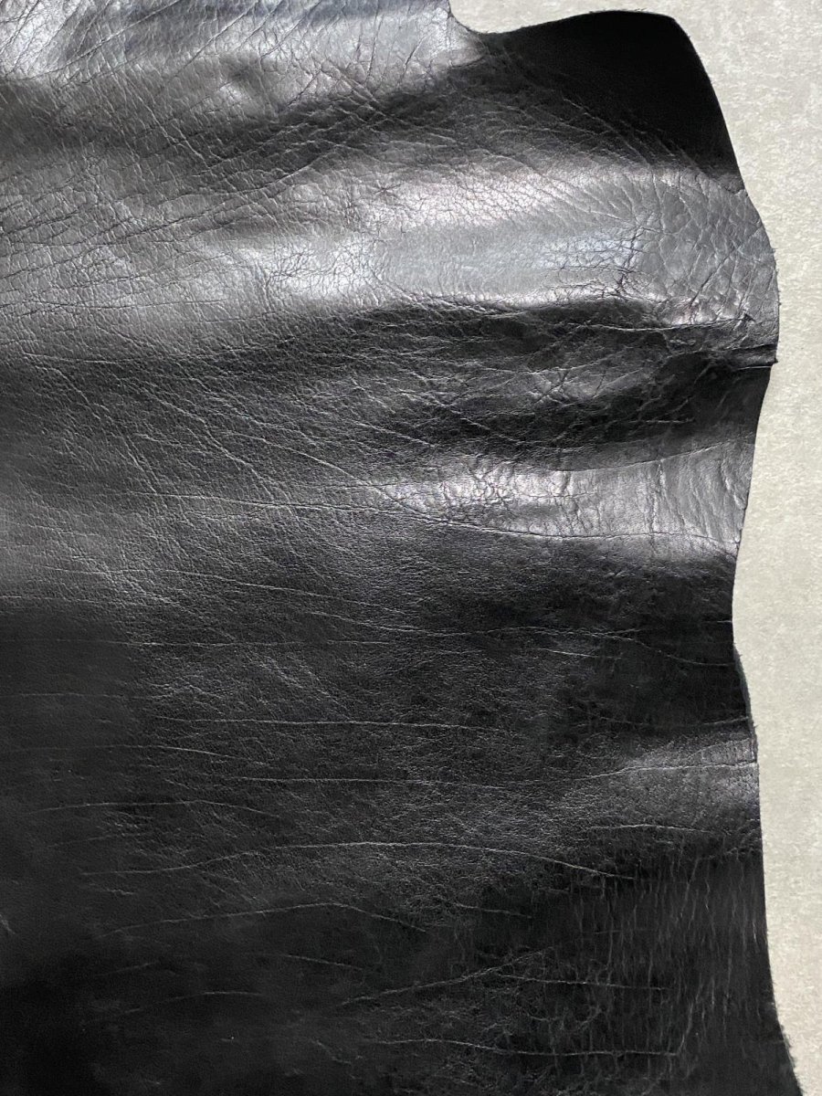 画像5: 牛革　バッファロー　ブラック　レザー (5)