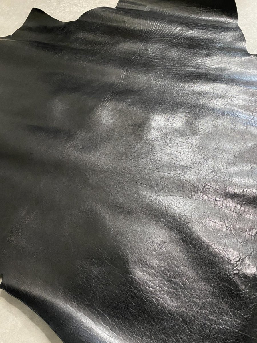 画像8: 牛革　バッファロー　ブラック　レザー (8)