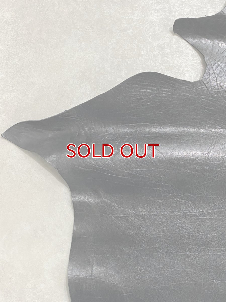 画像4: 牛革　バッファロー　ブラック　レザー (4)