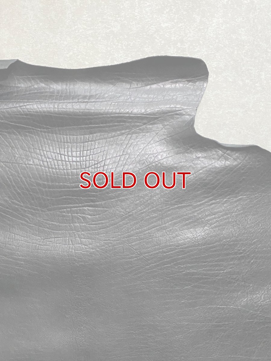 画像5: 牛革　バッファロー　ブラック　レザー (5)