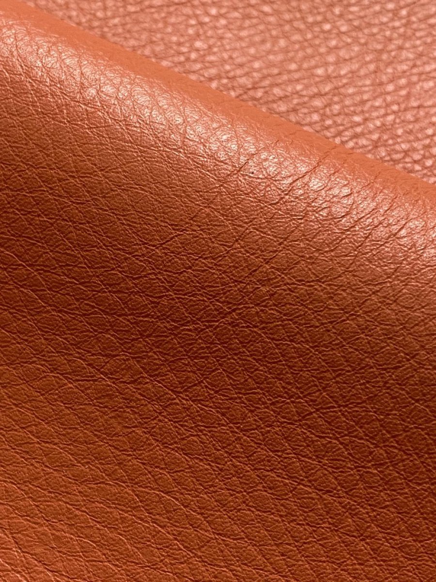 画像3: 牛革　シボ　オレンジ　レザークラフト　 (3)