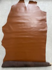 画像1: 牛革　ガラスレザー　ブラウン　レザークラフト (1)
