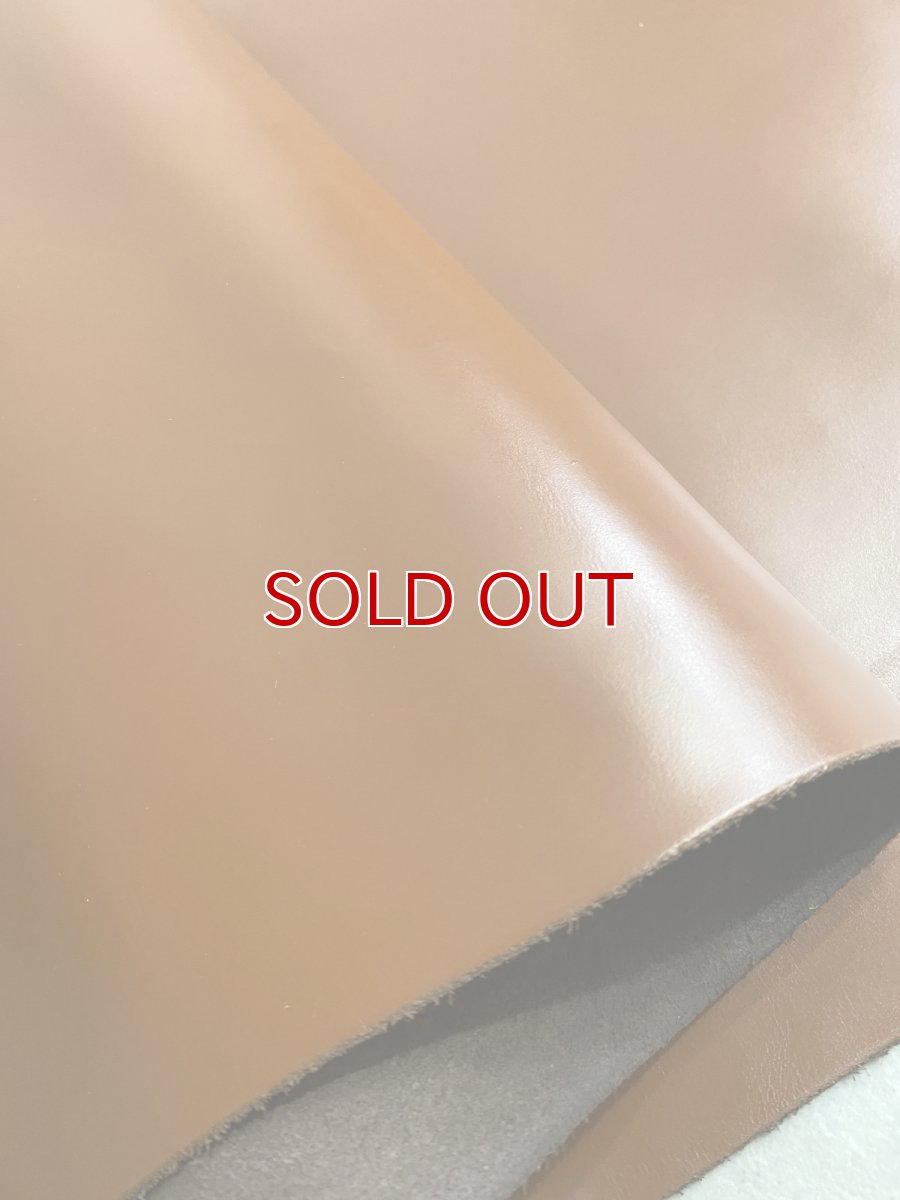 画像2: 牛革　ガラスレザー　ブラウン　レザークラフト (2)