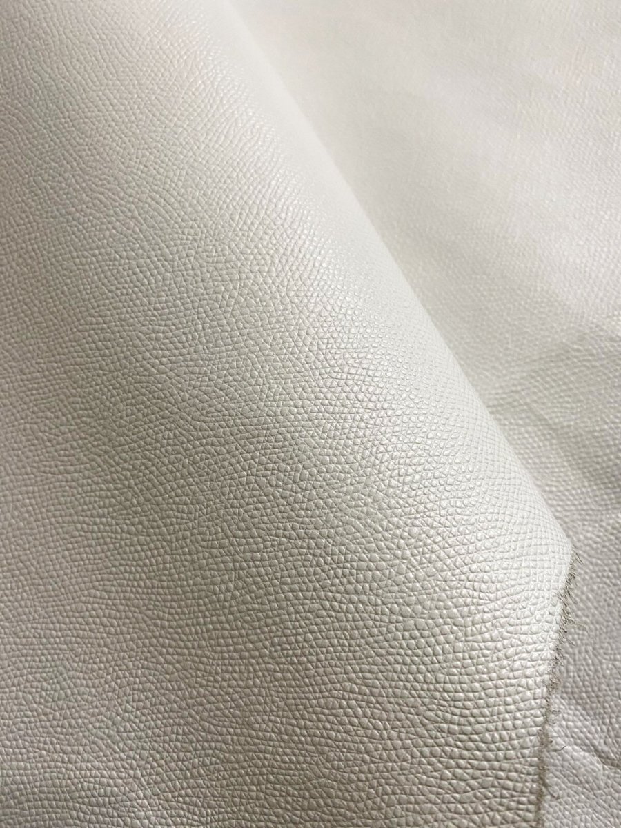 画像3: 牛革　LNバレンチノ　ホワイト　型押し革　レザークラフト (3)