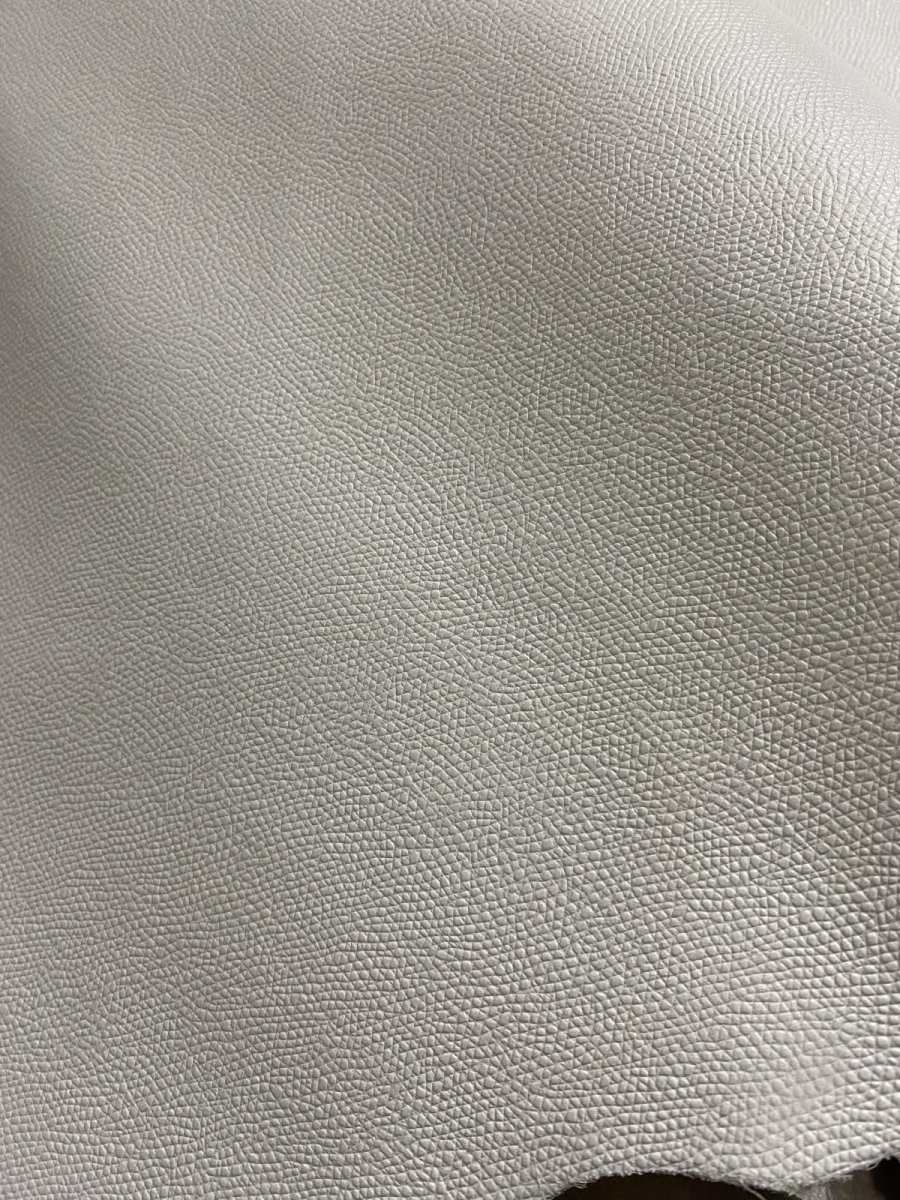 画像5: 牛革　LNバレンチノ　ホワイト　型押し革　レザークラフト (5)