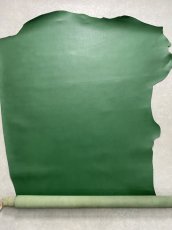 画像1: 牛革　クシュベル　モスグリーン　レザークラフト (1)