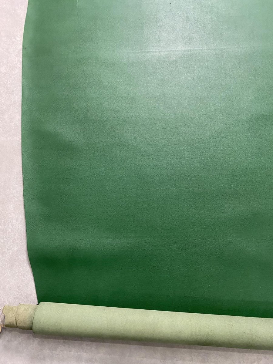 画像9: 牛革　クシュベル　モスグリーン　レザークラフト (9)