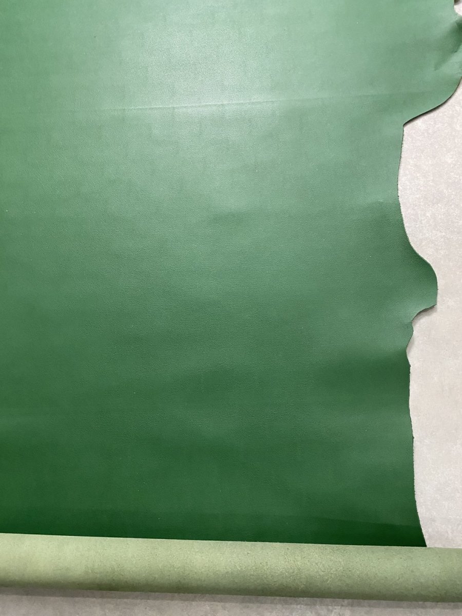 画像10: 牛革　クシュベル　モスグリーン　レザークラフト (10)