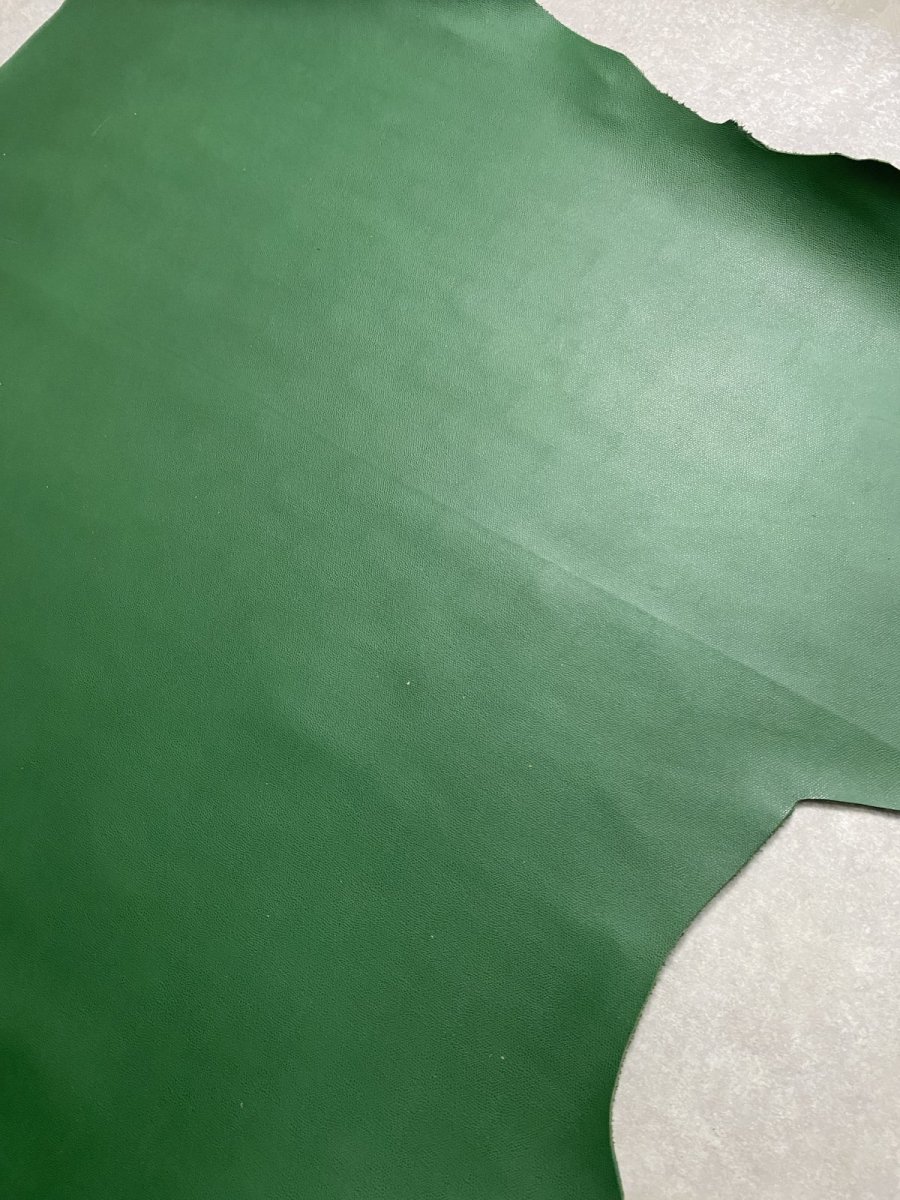 画像5: 牛革　クシュベル　モスグリーン　レザークラフト (5)