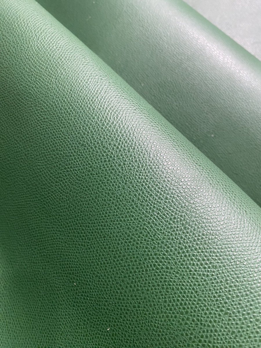 画像4: 牛革　クシュベル　モスグリーン　レザークラフト (4)