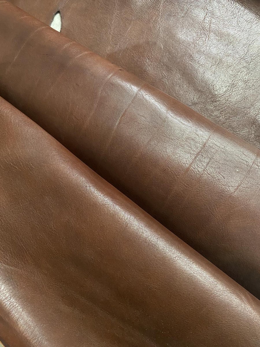 画像3: 牛革 ショルダー ニコチン レザークラフト (3)