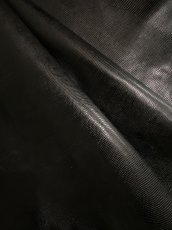 画像3: 牛革 リザード型押し ブラック　トカゲ革型押し　レザークラフト (3)