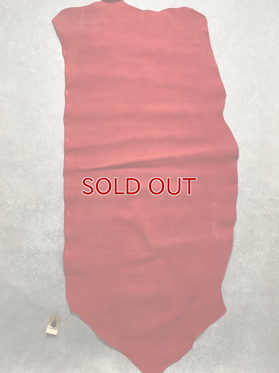 画像3: ベロア　レッド 　牛革 (3)