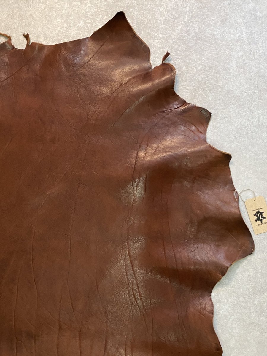 画像4: 牛革　ショルダー　ニコチン　レザークラフト (4)