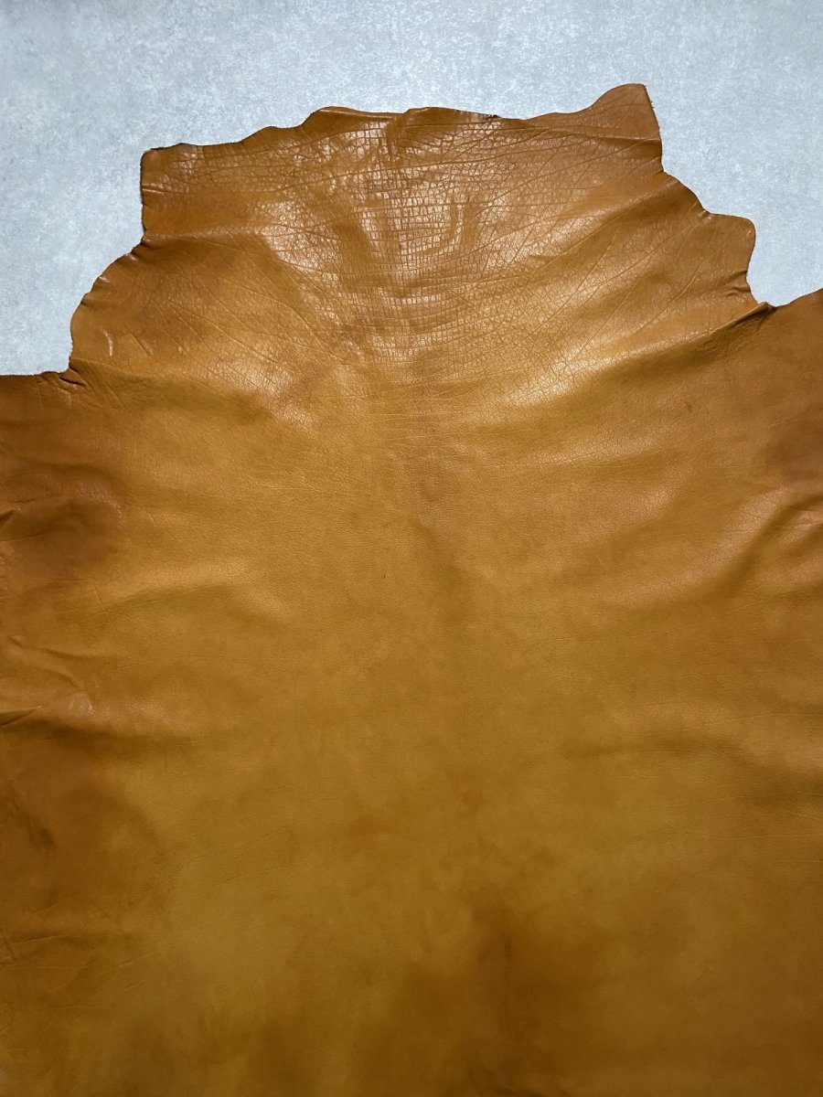 画像4: 牛革　ソフトバッファロー　キャメル　レザー (4)