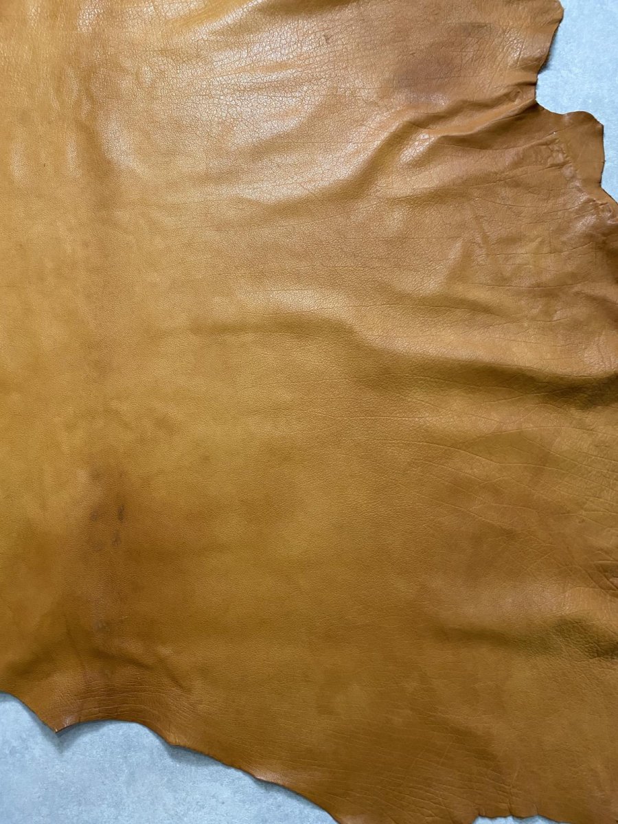 画像8: 牛革　ソフトバッファロー　キャメル　レザー (8)